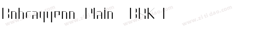 Bobcaygeon Plain -BRK-1字体转换